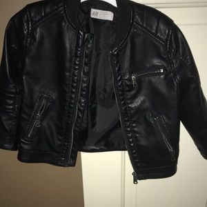 Toddler boy leather biker jacket -H&M